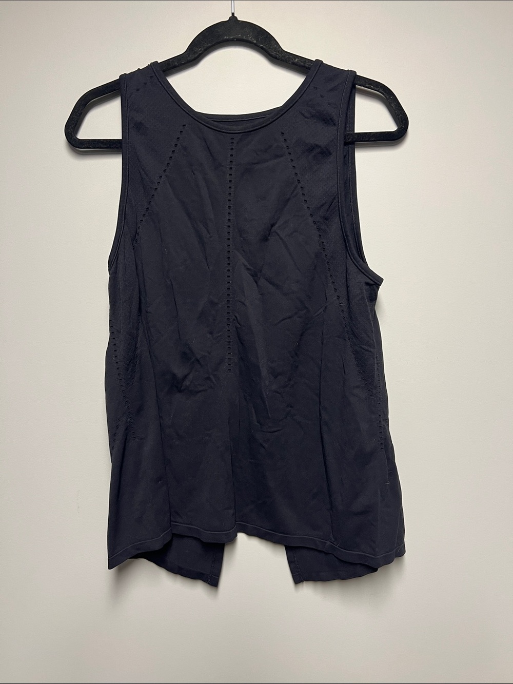 Athleta Black Perforated Muscle Tank